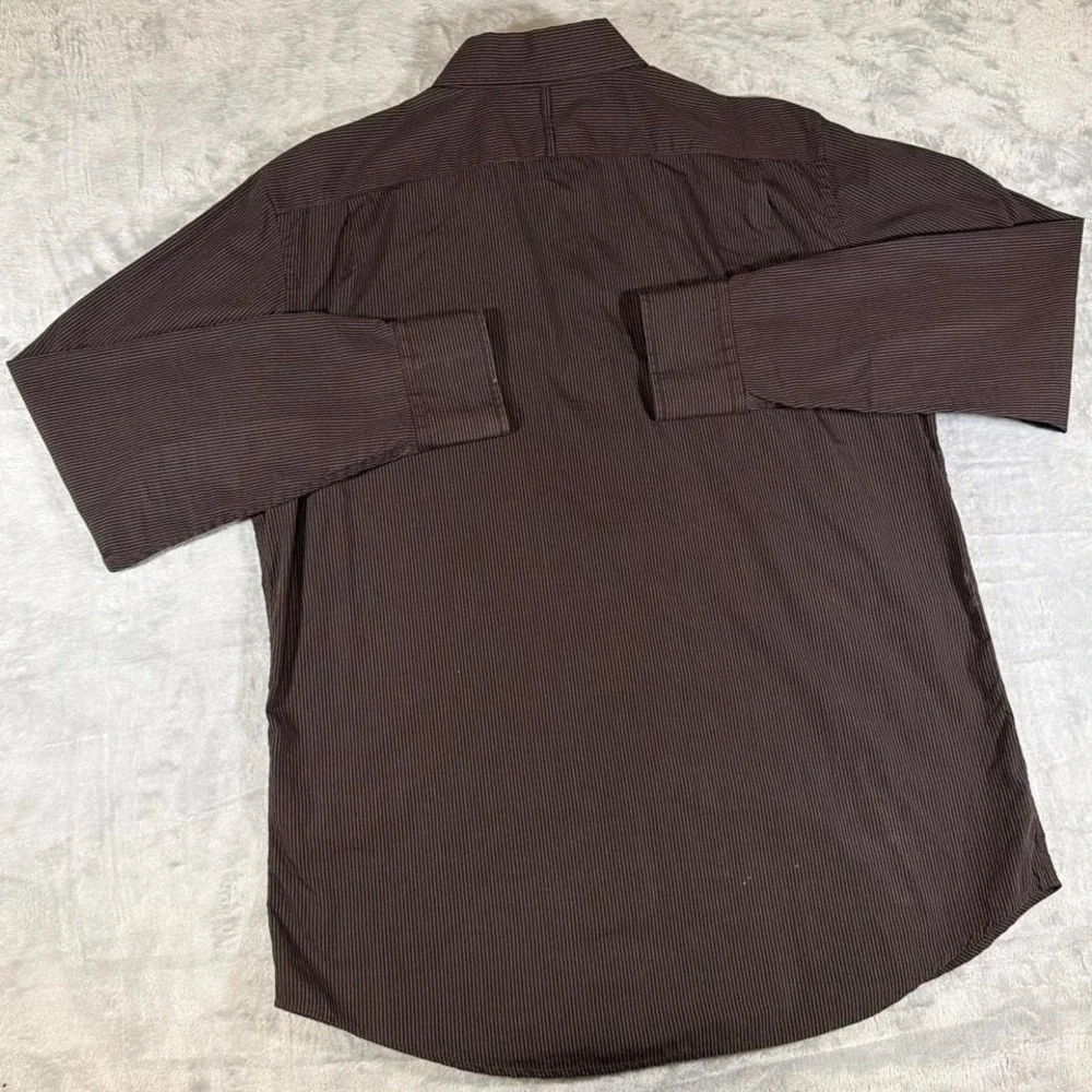 Y2K Vintage Banana Republic Button Down Shirt | Brown Stripe | Medium‎